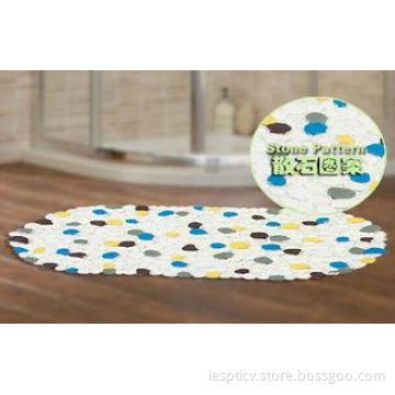Eco friendly Living Anti slip PVC Bath Mat with suction cup